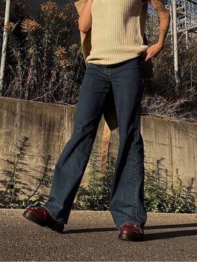 TALL MATERNITY wide leg jeans || LONG TALL SALLY || US6
